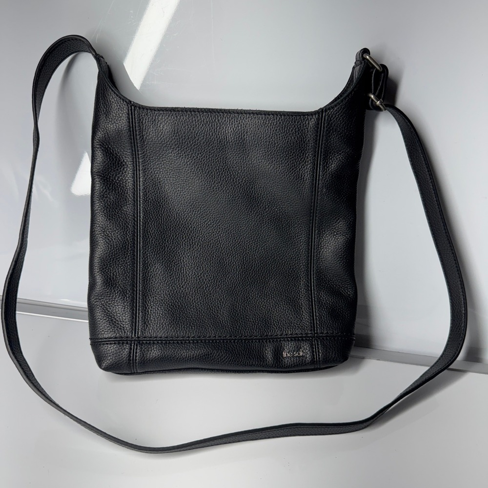 The Sak Black Pebble Leather Crossbody Bag Shoulder Bag